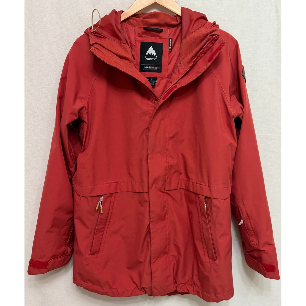 Burton Mens Gore-Tex Jacket Red Living Lining Climate Control Snowboard Coat M